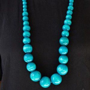 Effortlessly Everglades - Blue Wooden - Necklace & Earrings